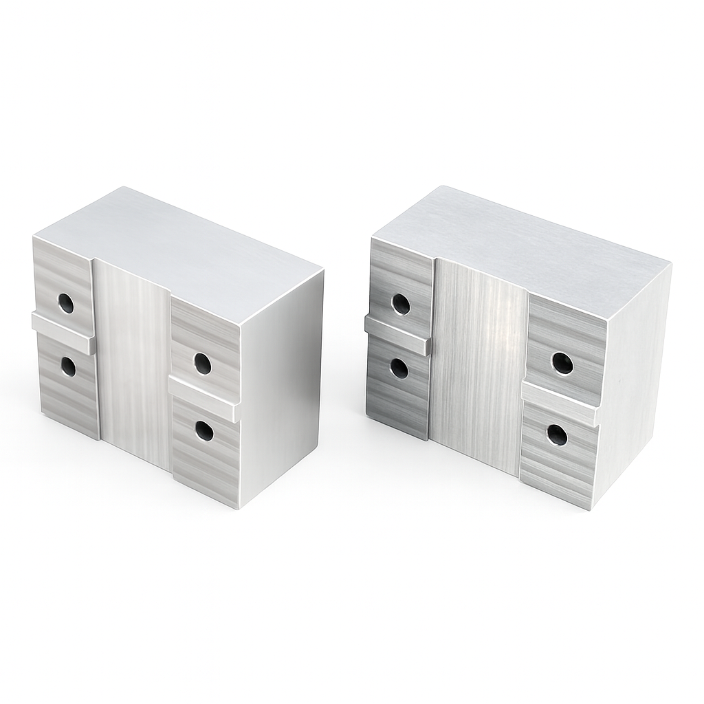 6" (150mm) AutoVise™ Soft Jaws - Aluminum, Keyed for Pneumatic Vises