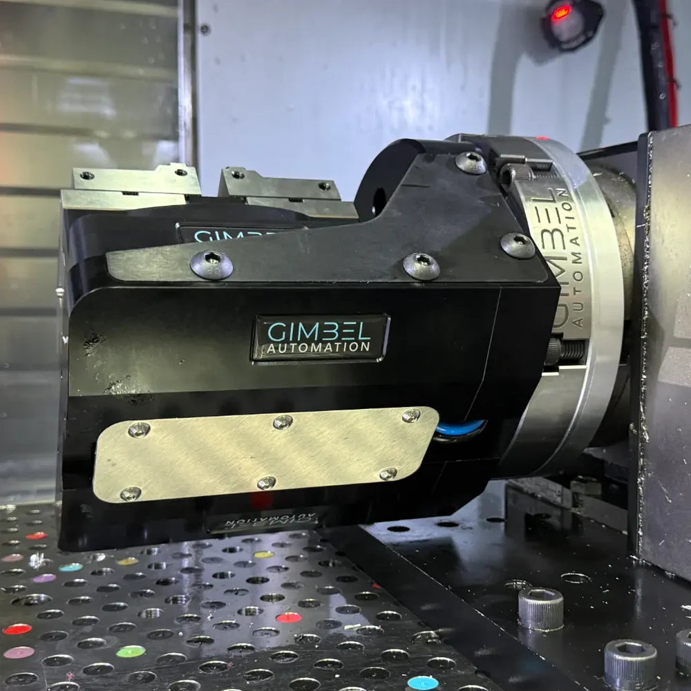 AxisMount™ 90° Trunnion with AutoVise™- Air Vise Pneumatic Automation Module for 4th/5th Axis