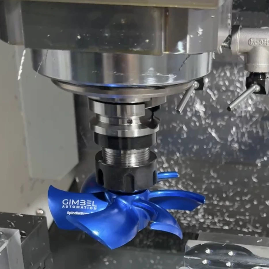 SpindleStorm3 chip fan mounted in CNC machine spindle