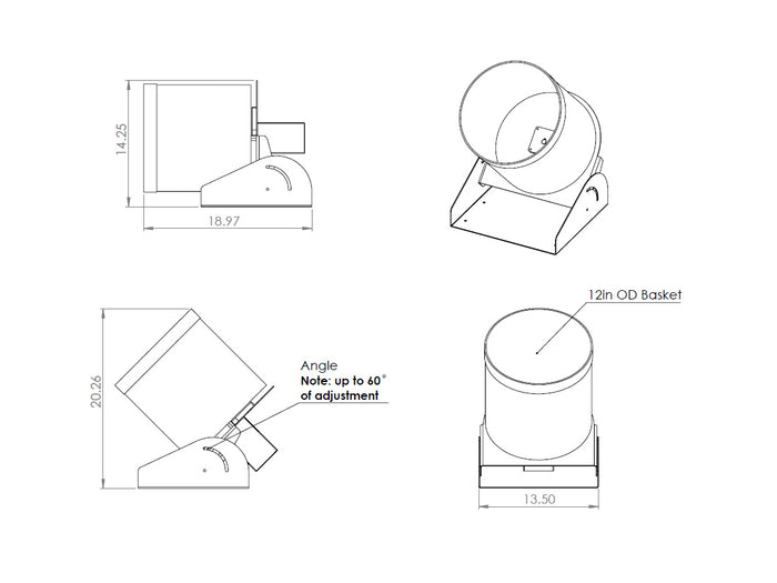 Giant TumbleBlast™ Auto-Tumble Basket for Sand & Bead-Blasting