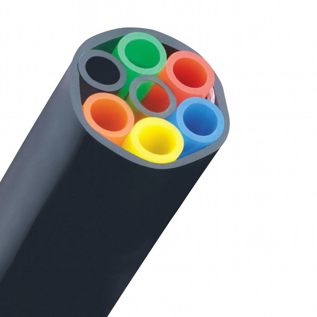 OmniTube™-7 Multi-Core 7-Line Sheathed Pneumatic Air Tubing (7x 6mm OD Lines)